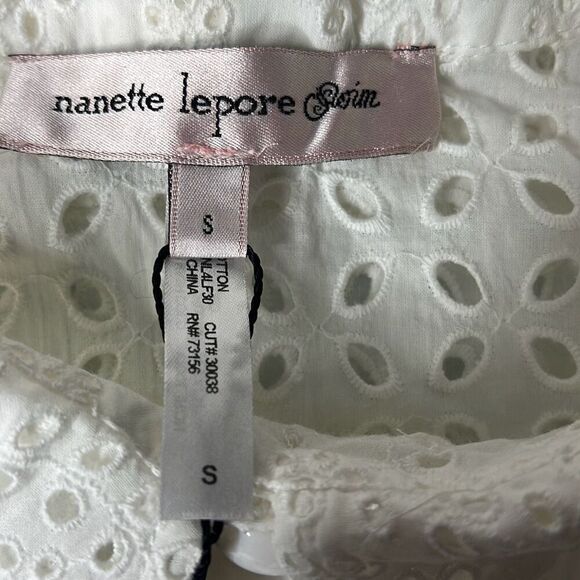Nanette Lepore Ooh La La Eyelet Shirt Cover Up Dress NWT S (002) - Picture 11 of 14